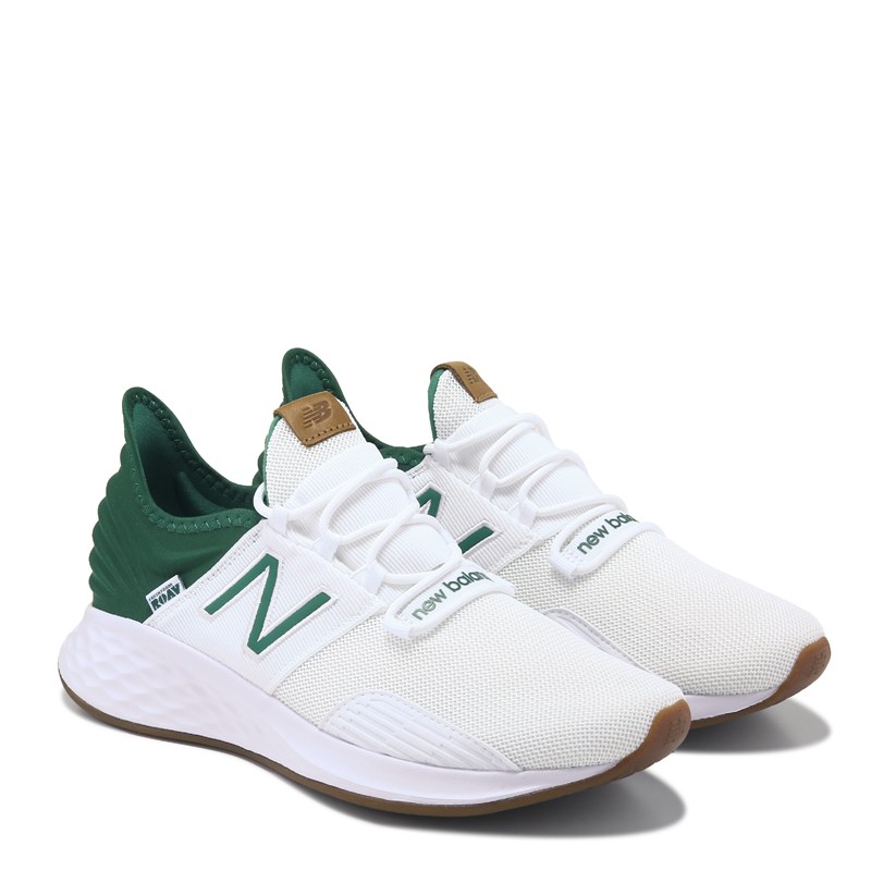 New Balance Men's Fresh Foam Roav Running Shoes (White/Green/Gum) - Size 8.5 M