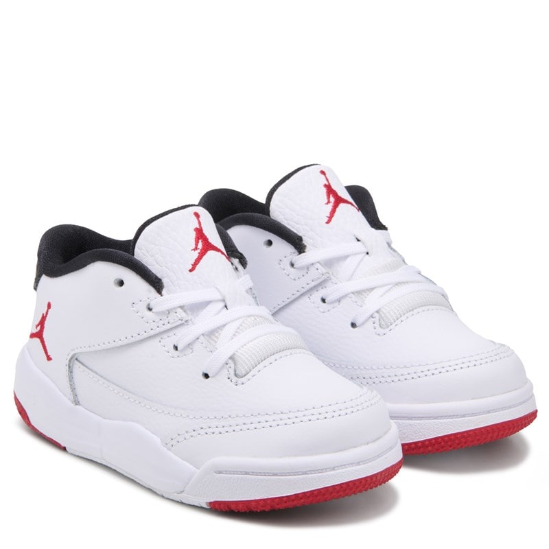 Jordan Kids' Flight Origin 3 Mid Top Sneaker Toddler Shoes (White/Red) - Size 8.0 M