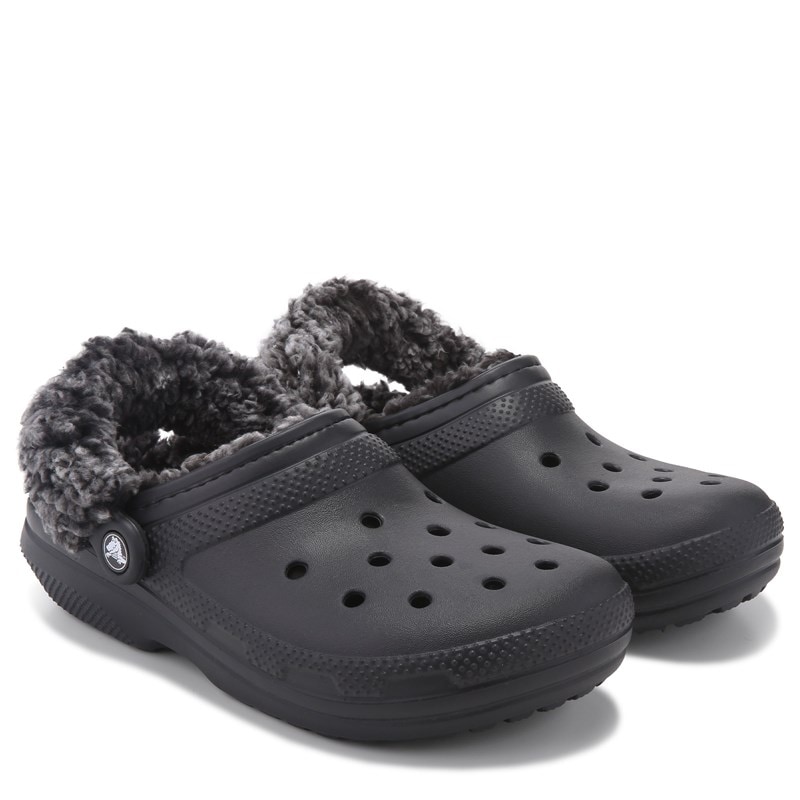 Crocs Classic Fleece Lined Clog Shoes (Black) - Size 4.0 M
