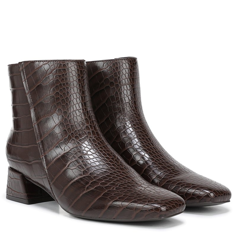 Naturalizer Women's Hadley Ankle Booties (Chocolate Croco Faux Leather) - Size 9.0 M