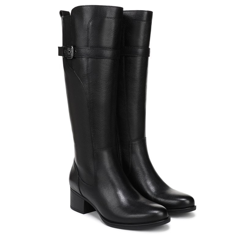 Naturalizer Women's Kenna Wide Calf Knee High Boots (Black Leather) - Size 11.0 W