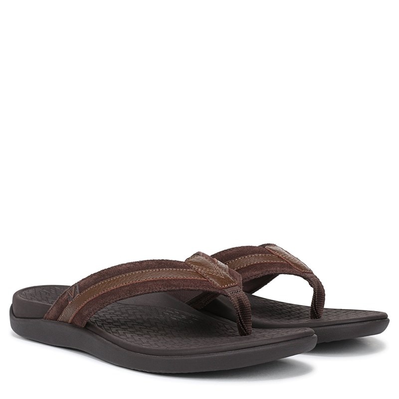Vionic Men's Mens Tide II Sandals (Chocolate Ganache Suede) - Size 12.0 M