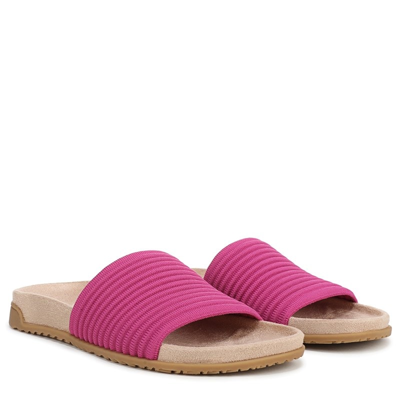 Vionic Women's Evie Knit Slide Sandals (Dark Rose Violet Knit) - Size 7.5 M