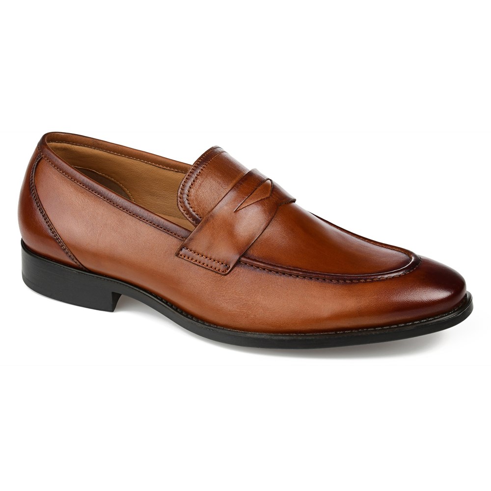 Thomas Vine Men s Bishop Apron Toe Penny Loafer Famous Footwear