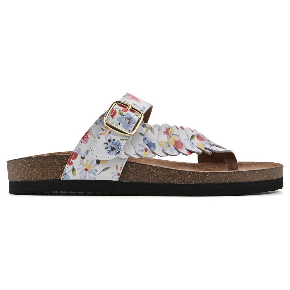 White sales footbed sandals