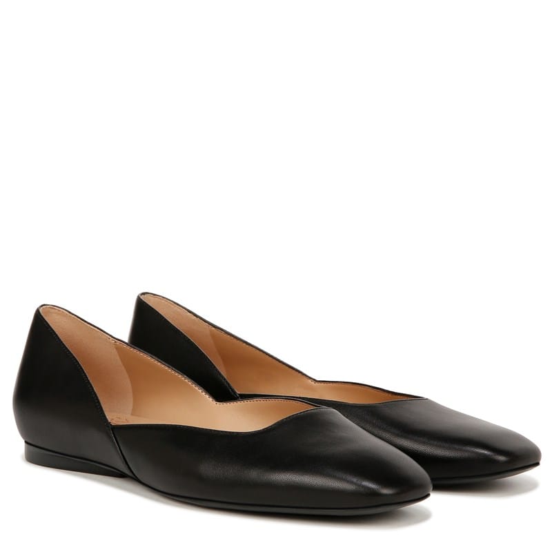 Naturalizer Women's Cody Ballet Flat Shoes (Black Leather) - Size 9.5 W