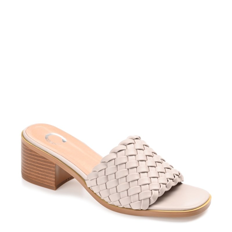 Journee Women's Fylicia Block Heel Dress Sandals (Grey) - Size 6.0 M