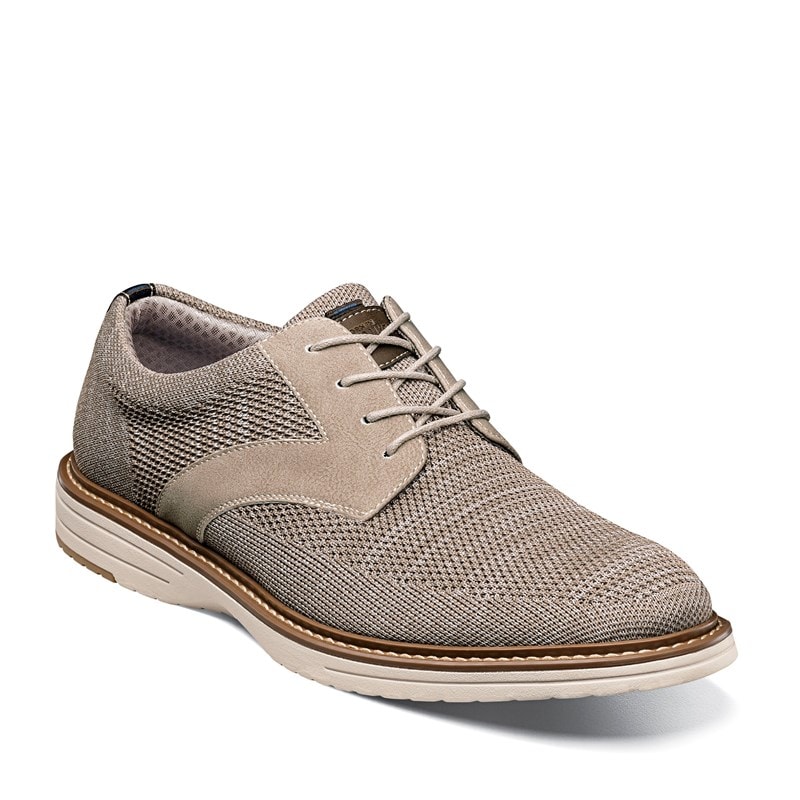 Nunn Bush Men's Griff Knit Plain Toe Oxford Shoes (Taupe Multi) - Size 10.0 M