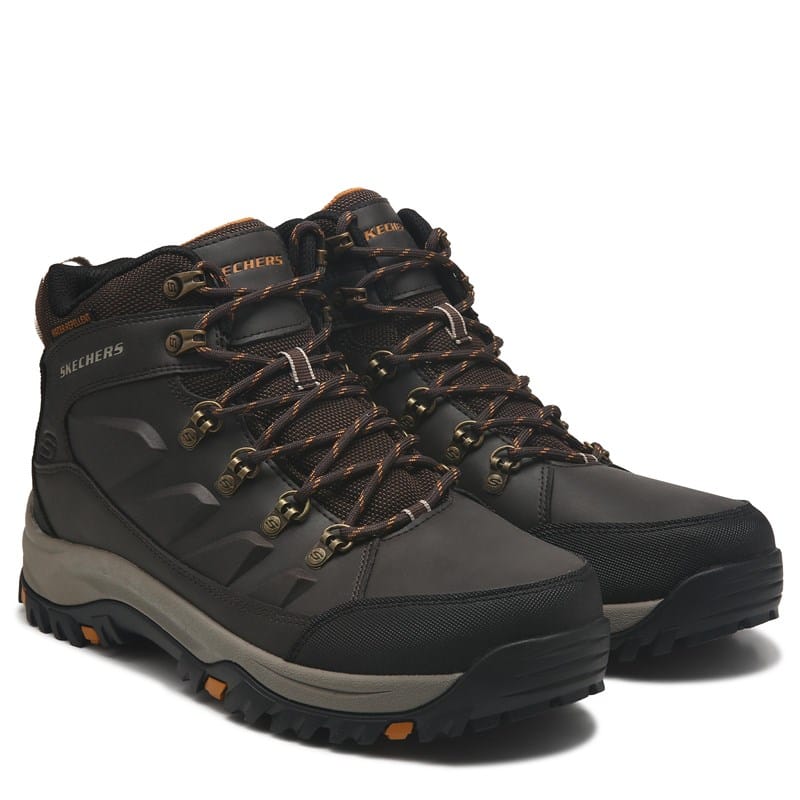 Skechers Men's Daggett Water-Repellent Outdoor Hiking Boots (Chocolate Extra Wide) - Size 8.0 2W
