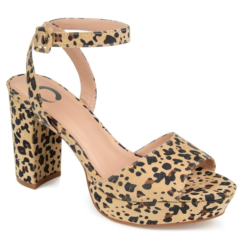 Journee Women's Nairri Platform Dress Sandals (Leopard) - Size 9.0 M
