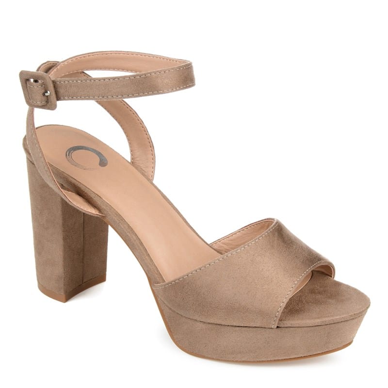 Journee Women's Nairri Platform Dress Sandals (Taupe) - Size 10.0