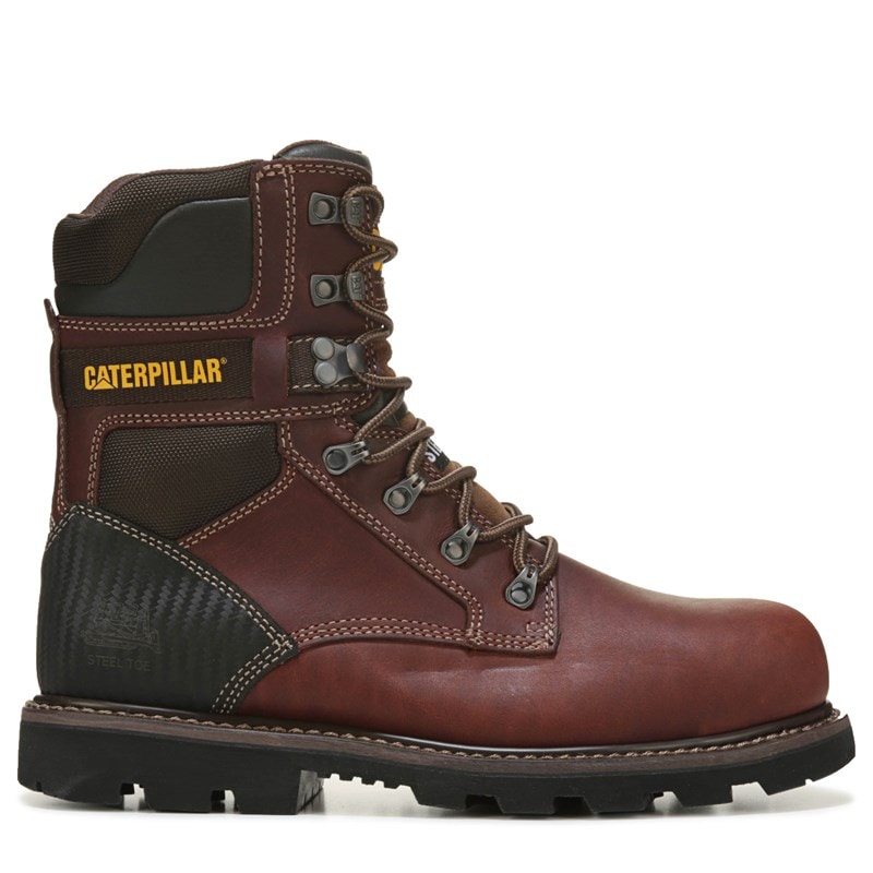 Caterpillar Men's Indiana 2.0 Steel Toe Slip Resistant Work Boots (Brown Leather) - Size 9.5 M