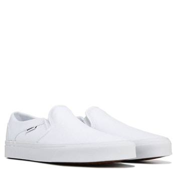 white asher slip on vans