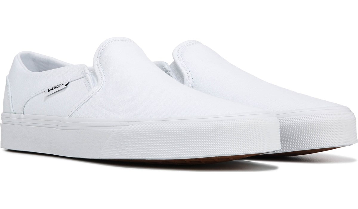 white slipon vans