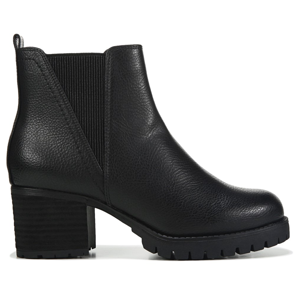 Mia leather shop black chelsea boots