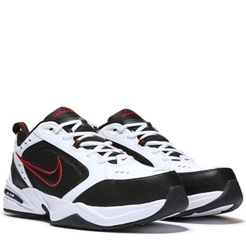 nike air monarch iv black white red