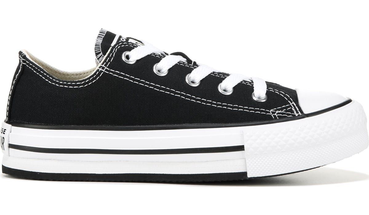 Converse Kids' Chuck Taylor All Star Lift Low Top Platform Sneaker Black,  Sneakers and Athletic Shoes, Famous Footwear
