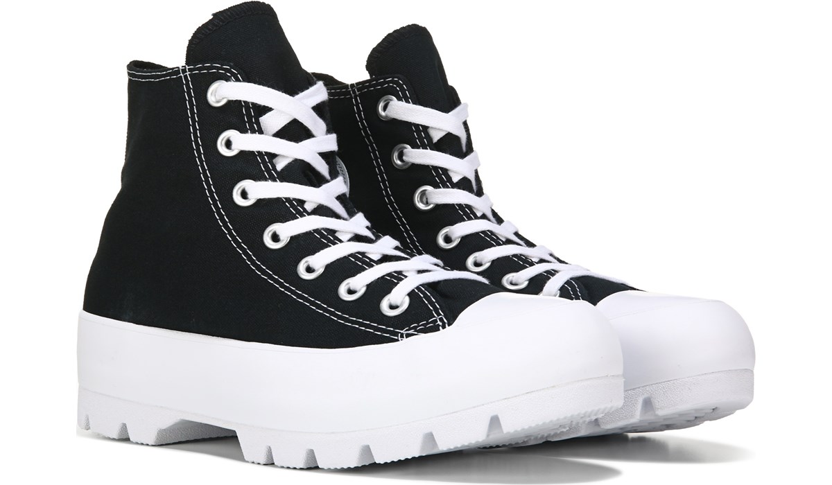 Converse Women's Chuck Taylor All Star Lugged High Top Sneaker Black, Sneakers and Athletic Shoes, Famous Footwear