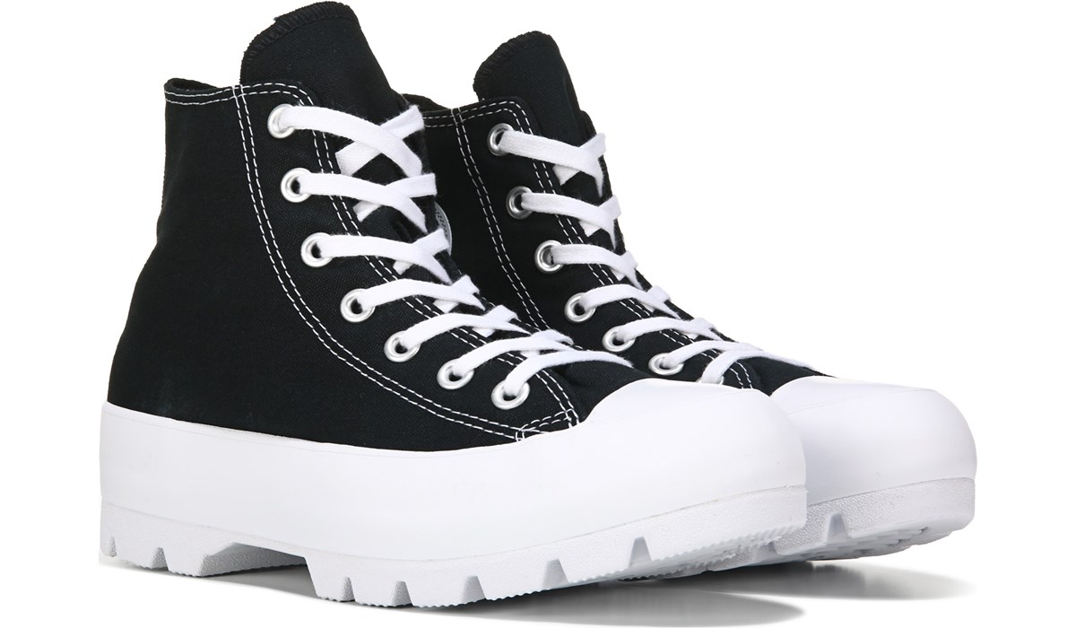 Converse Women's Chuck All Lugged High Top Sneaker Black, Sneakers and Shoes, Famous Footwear