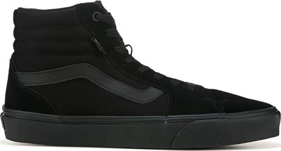 all black vans high top footlocker