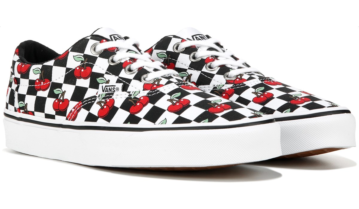 checkerboard vans cherry