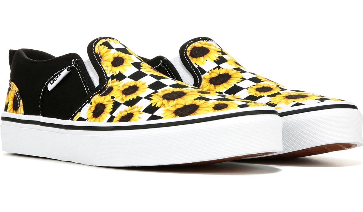 sunflower vans slip ons