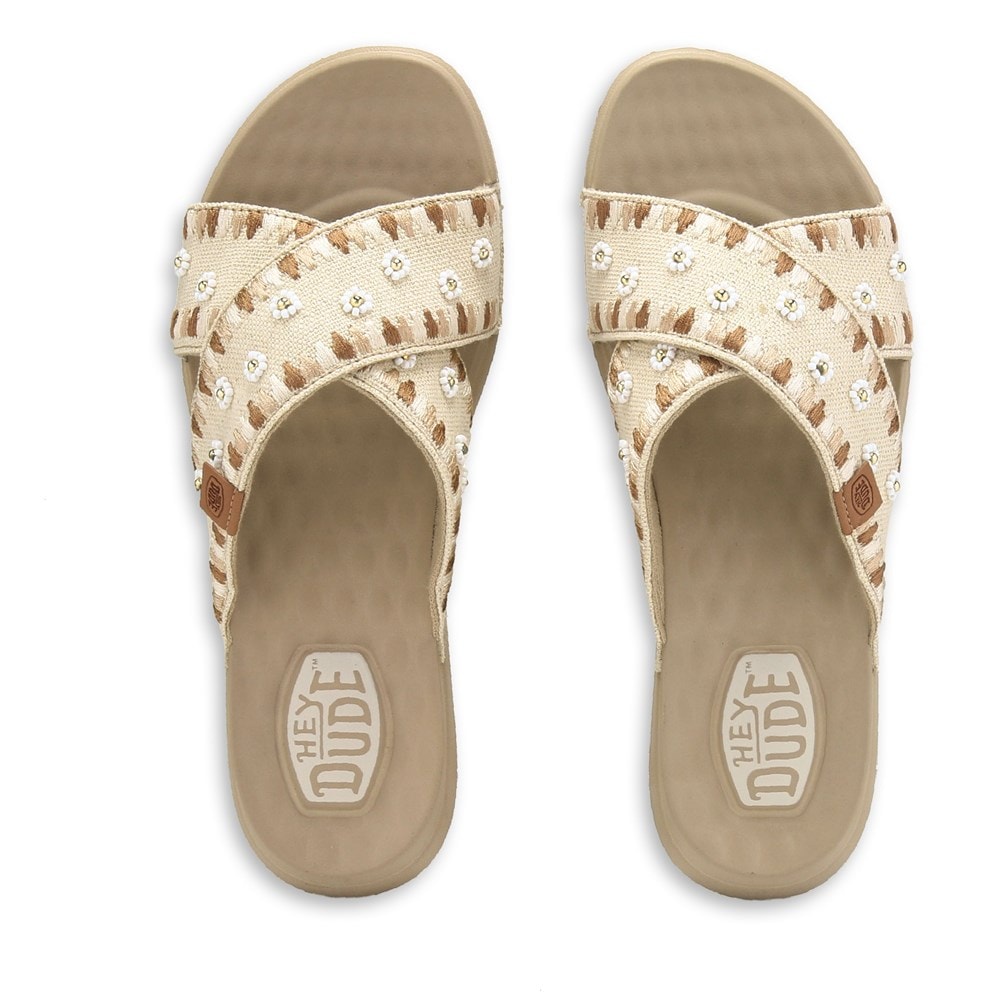 【関税&送料込】HEY DUDE Sandals Beige HEYDUDE Women's Sandals | Women's Sandals | Women Flip Flops