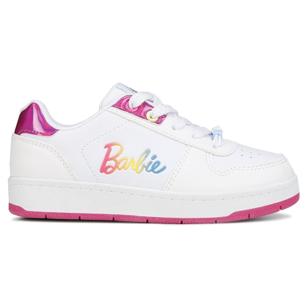 Barbie Kids' Barbie Sneaker Little Kid Shoes (White/Pink Multi) - Size 4.0 M