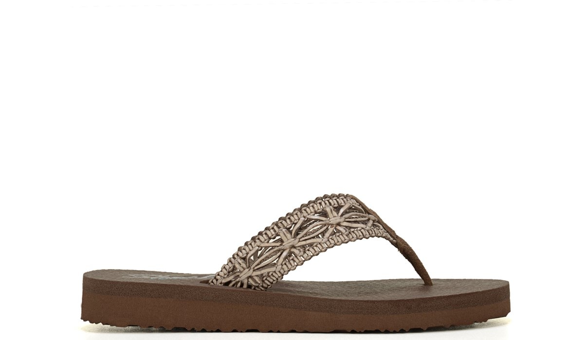 Skechers Women's Meditation Ocean Breeze Flip Flop Sandal Famous Footwear