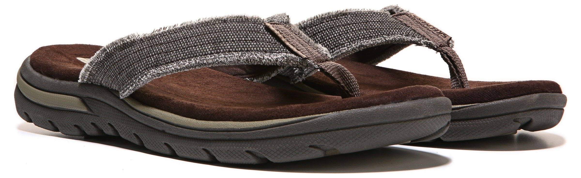 Slikke Luftpost vask Skechers Men's Supreme Bosnia Relaxed Fit Medium/Wide Thong Sandal | Famous  Footwear