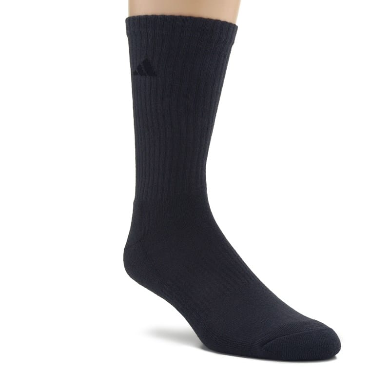 Adidas Men's 6 Pack Athletic Crew Socks (White/Grey/Black) - Size 0.0 OT