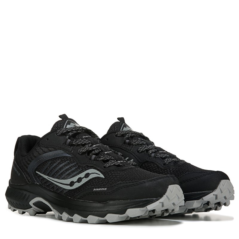 Saucony Men's Excursion Tr15 Medium/Wide Trail Running Shoes (Black/Grey) - Size 11.0 2E