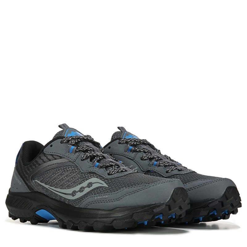 Saucony Men's Excursion Tr15 Medium/Wide Trail Running Shoes (Grey/Blue) - Size 8.5 2E