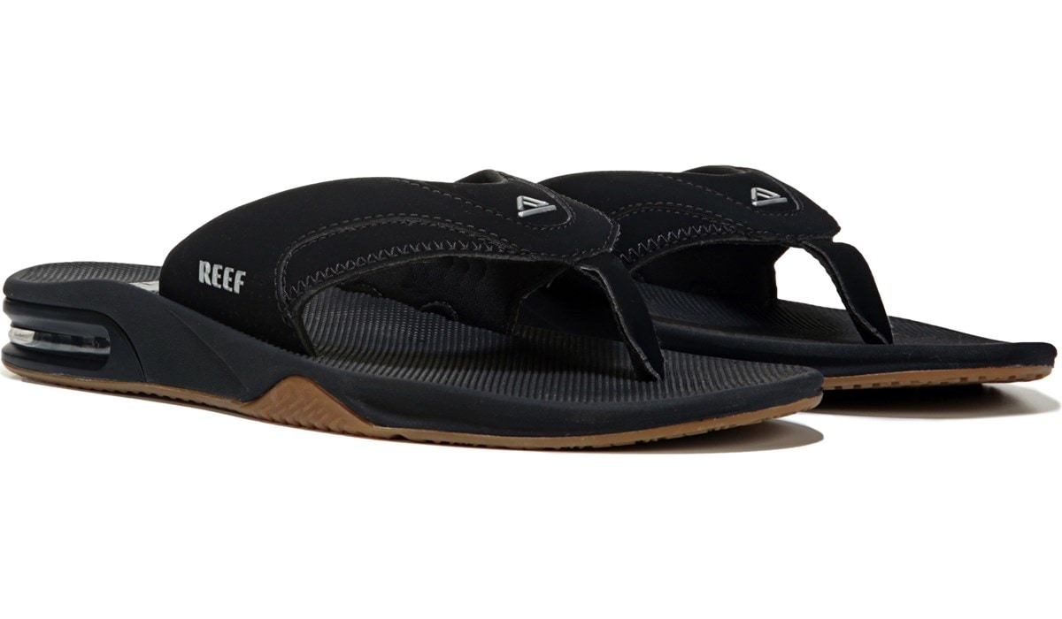 mens black reef flip flops