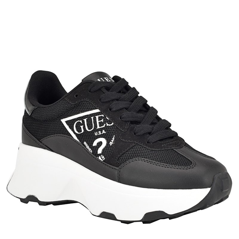 Guess Women's Calebb Sneakers (Black Mesh) - Size 5.0 M