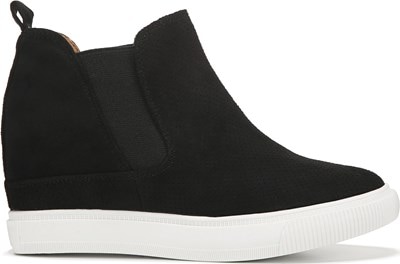 steve madden wedgie black suede