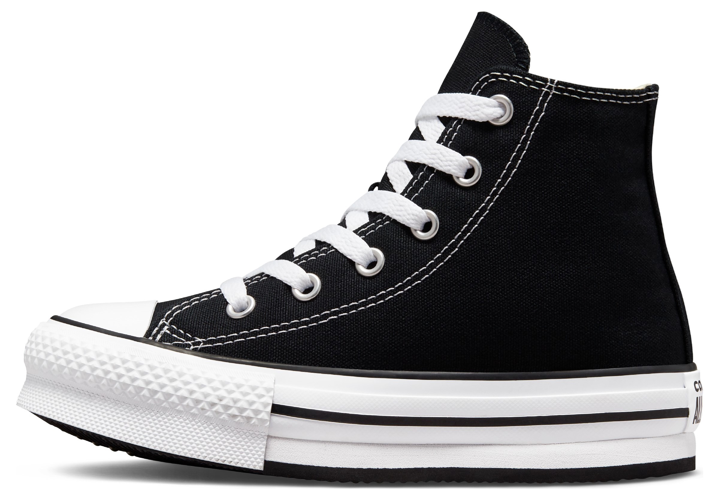 Black and white converse platforms sales