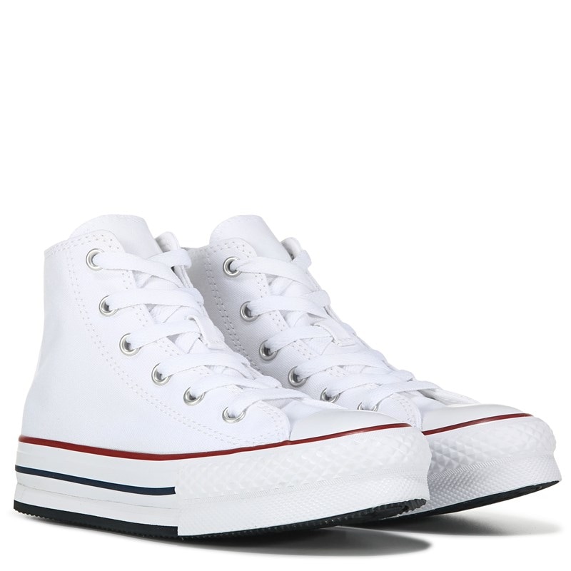 Converse Kids' Chuck Taylor All Star Lift High Top Sneaker Little Kid Shoes (Optic White) - Size 12.0 M