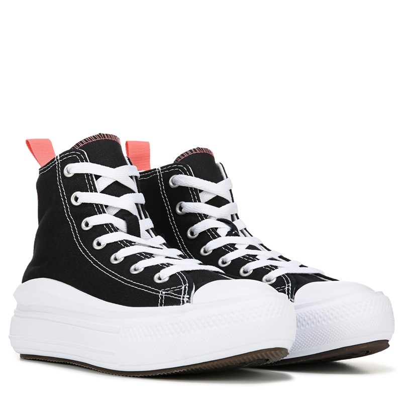 Converse Kids' Chuck Taylor All Star Move High Top Sneaker Little Kid Shoes (Black/White/Pink) - Size 3.0 M