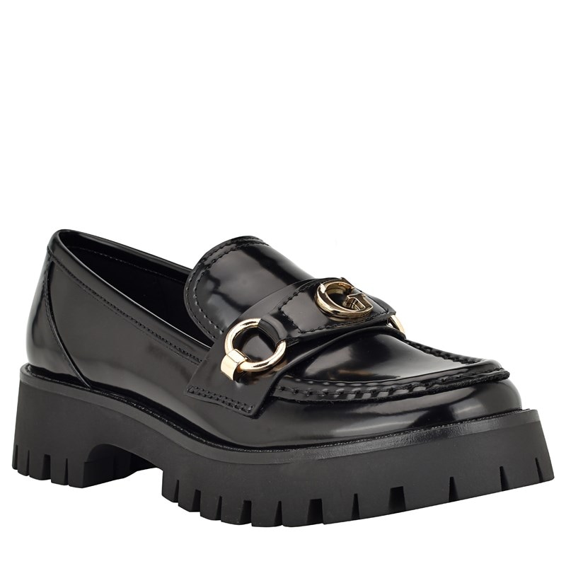 Guess Women's Almost Lug Loafers (Black Synthetic) - Size 6.5 M