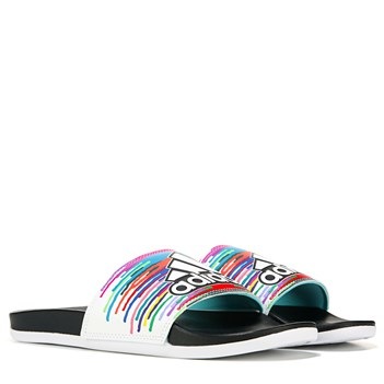 adidas slides women white