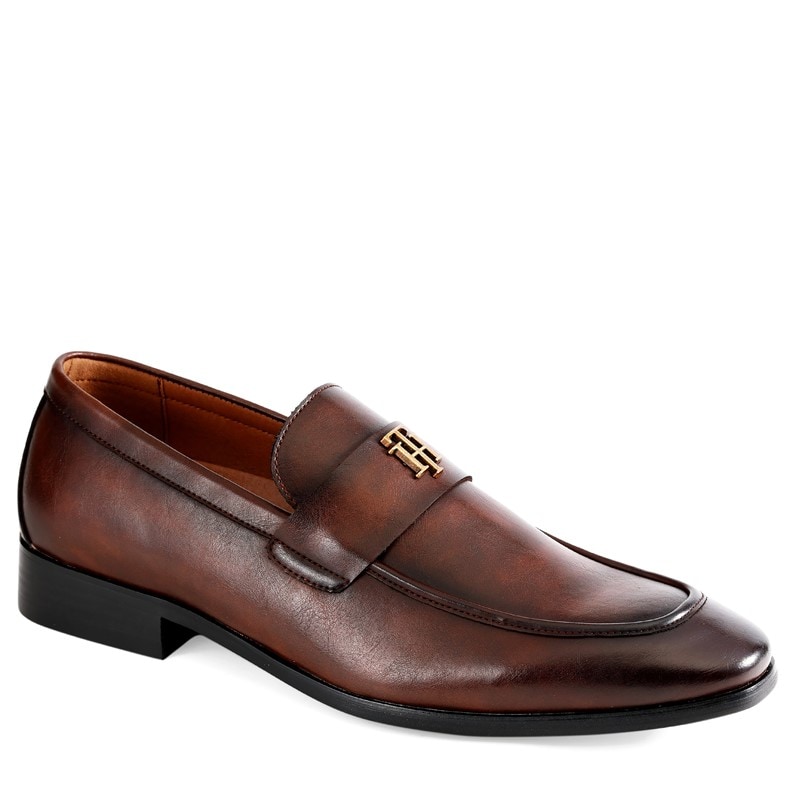 Tommy Hilfiger Men's Sawlin Moc Toe Loafers (Dark Brown Synthetic) - Size 8.0 M