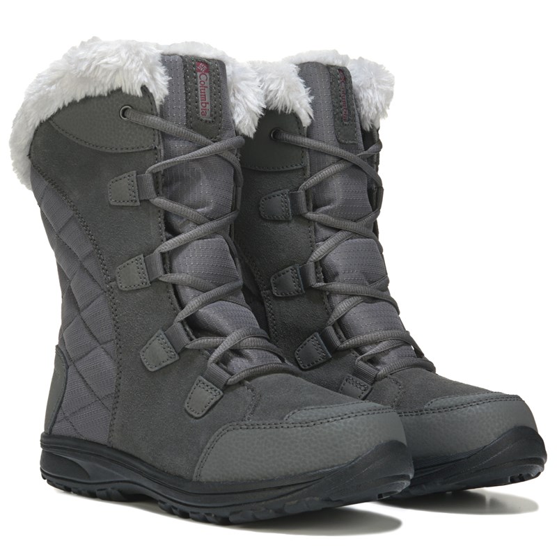 Columbia Women's Ice Maiden II Waterproof Winter Snow Boots (Grey) - Size 10.0 M