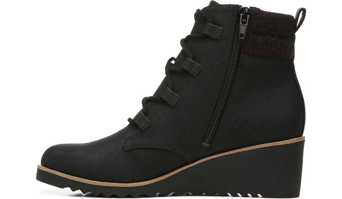 Medium/Wide Lace Up Wedge Bootie, Boots 