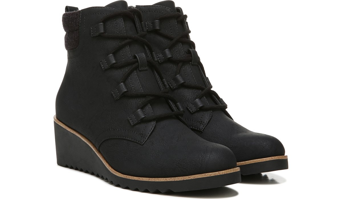 Women's Zone Medium/Wide Lace Up Wedge Bootie - Pair