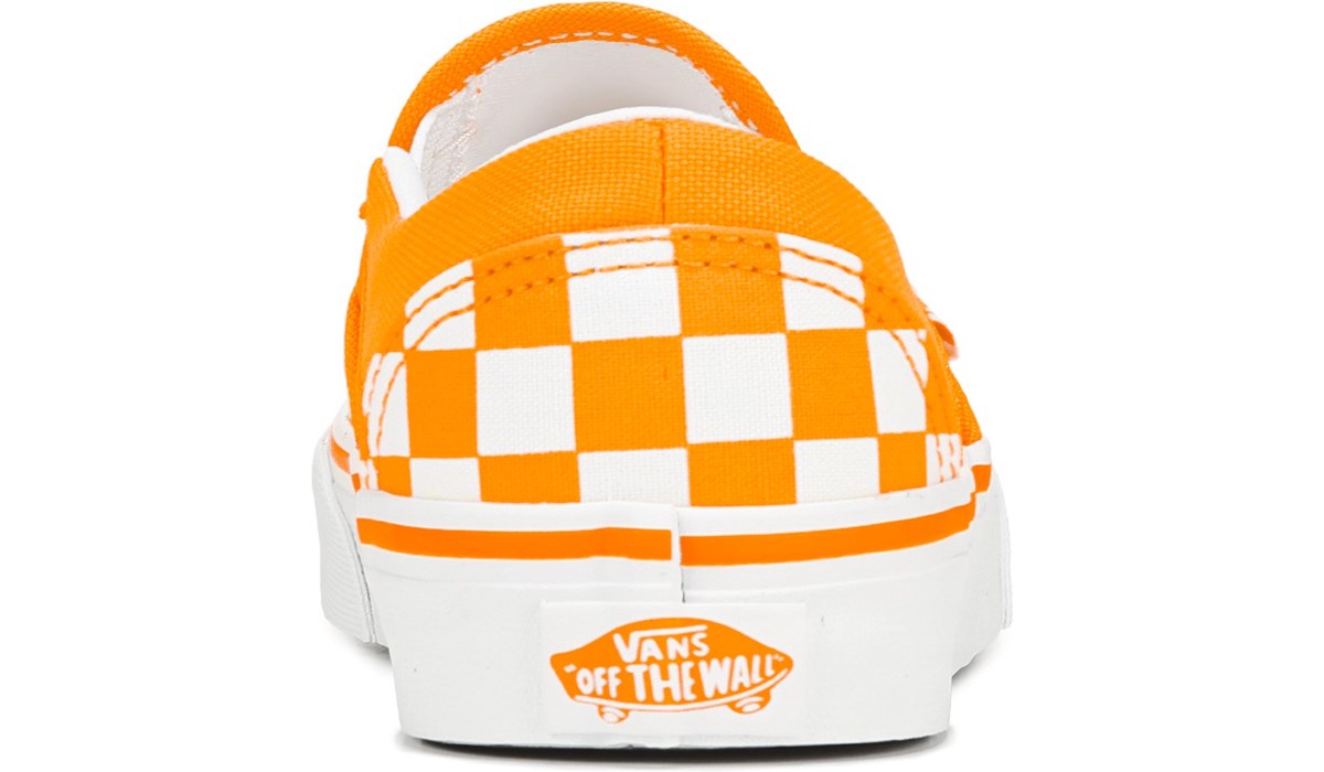 orange checkerboard vans