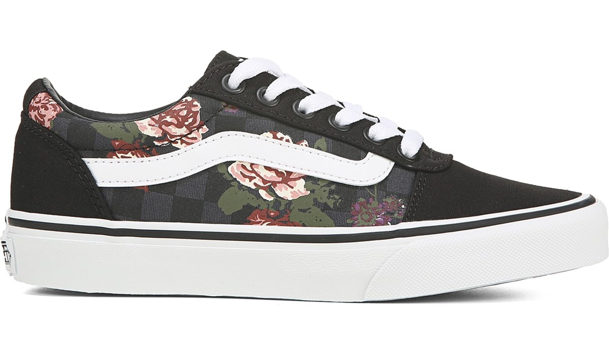 gray floral vans