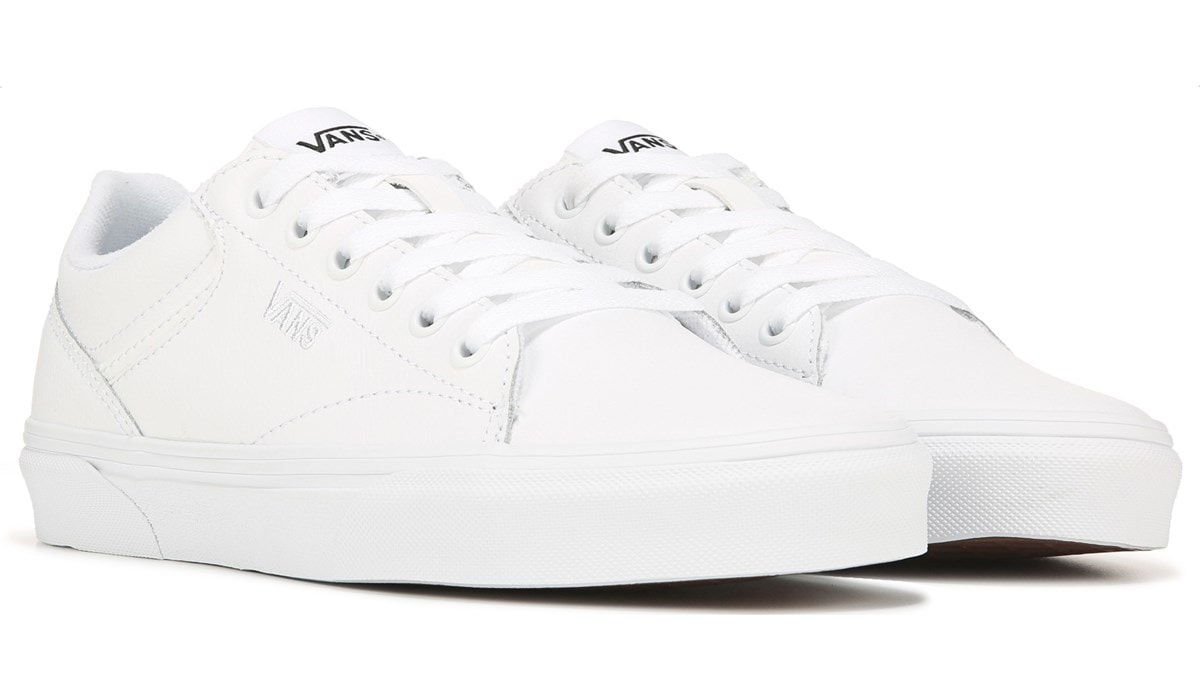 vans low top all white