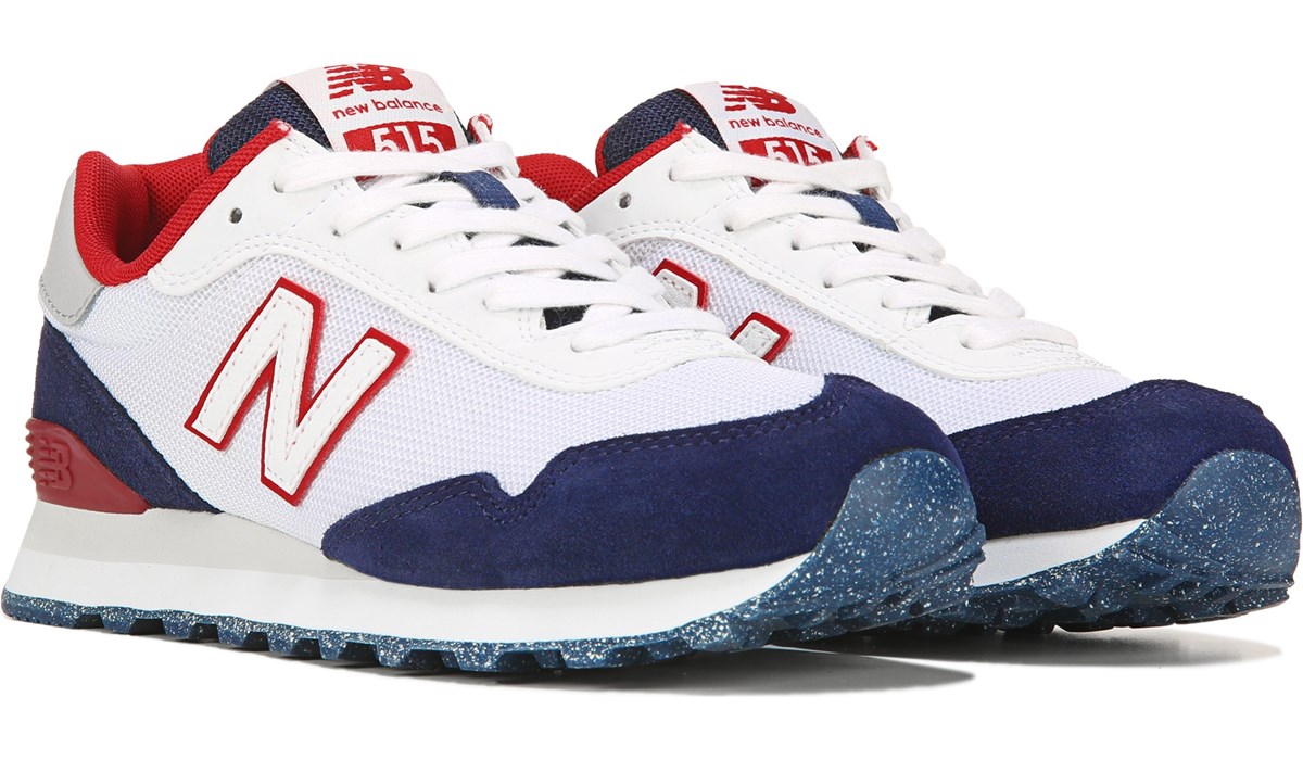 red white and blue new balance shoes