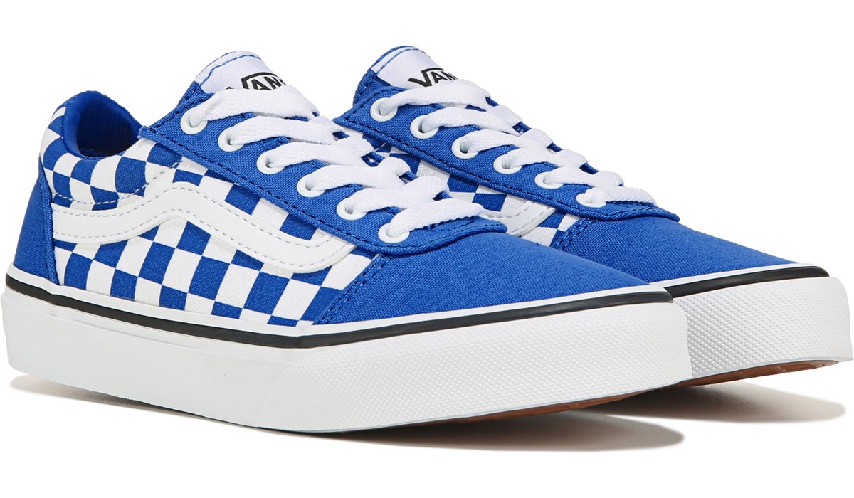 blue and white vans shoes